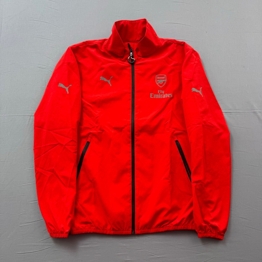 Puma Arsenal FC Fly Emirates Training Jacket Red Mens XS Full‎ Zip Windbreaker